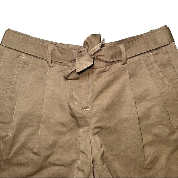 TOMMY HILFIGER Womens Tan Pocketed Belted Pleated High Waist Shorts size 2✨ - Picture 5 of 9